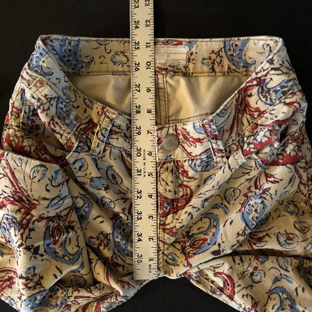 Free People New Delhi Border Flare Corduroy Size 24 - Picture 10 of 13